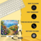 Gift-ready packaging mouse pad, Coastal path with floral edges printed on pad, Desk setup with beach-themed accessories, heat resistant


